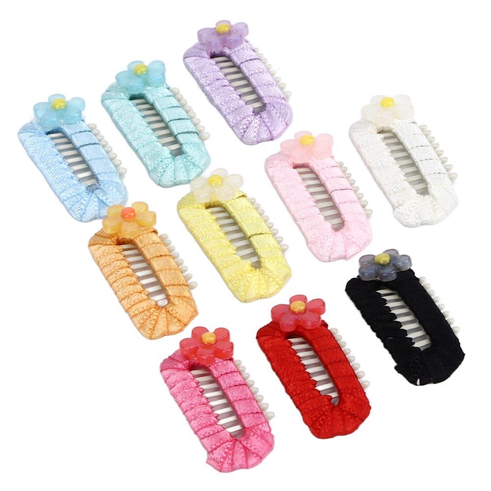10Pcs Organza Bow Dog Hair Clip Light Weight Pet Head Flower Pet Hair Accessory Daily Wear