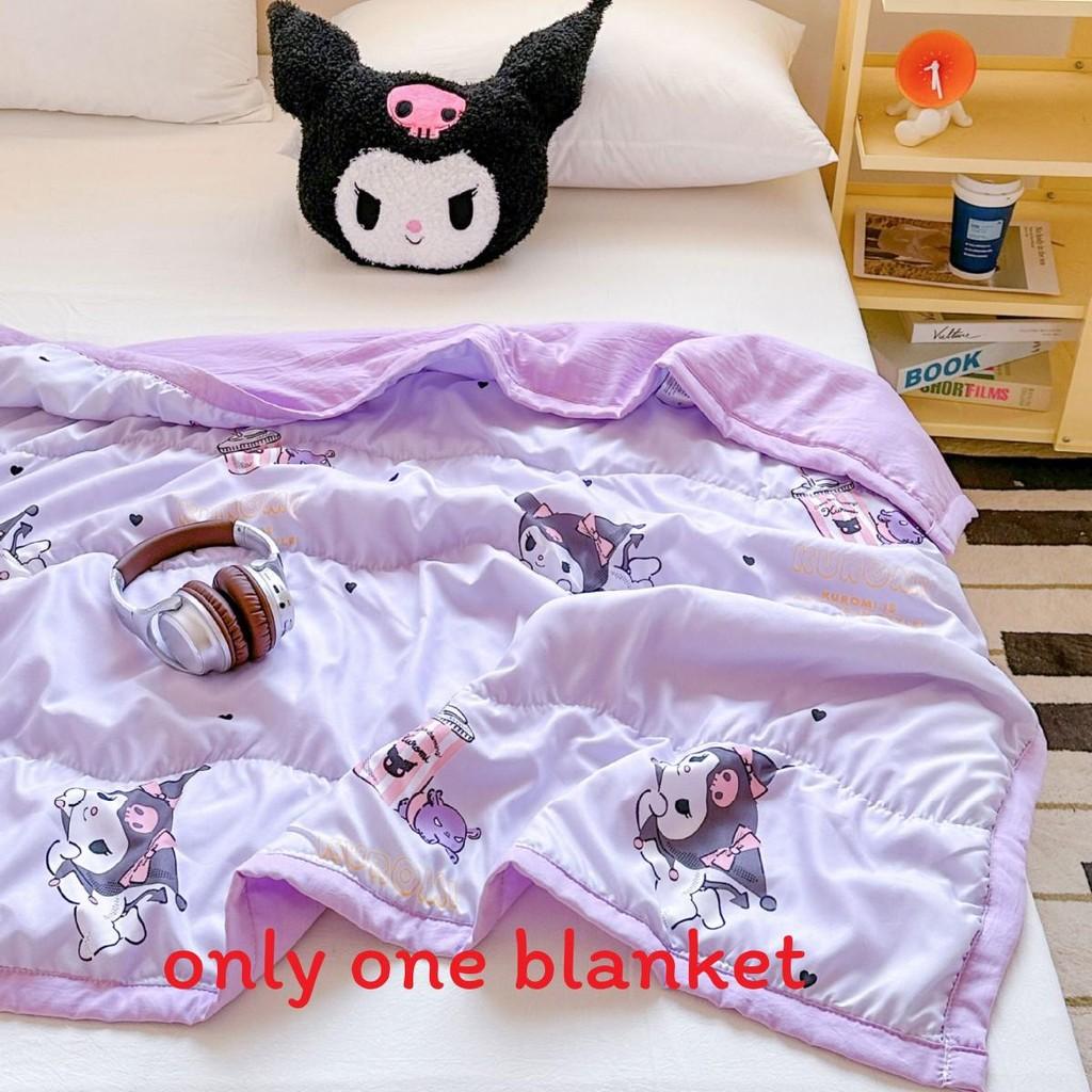 

Sanrio Summer Cooling Kids Blanket With Waterwashed Cotton For Childrens Naps And Gift Giving Summer Kuromi