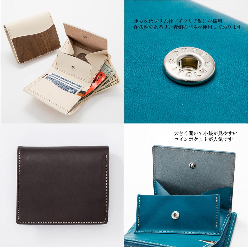 REAL Standard Wallet Bifold Wallet Genuine Leather Natural Wood Wood Leather Made In Japan Green [VARCO WOOD] Men's Women's