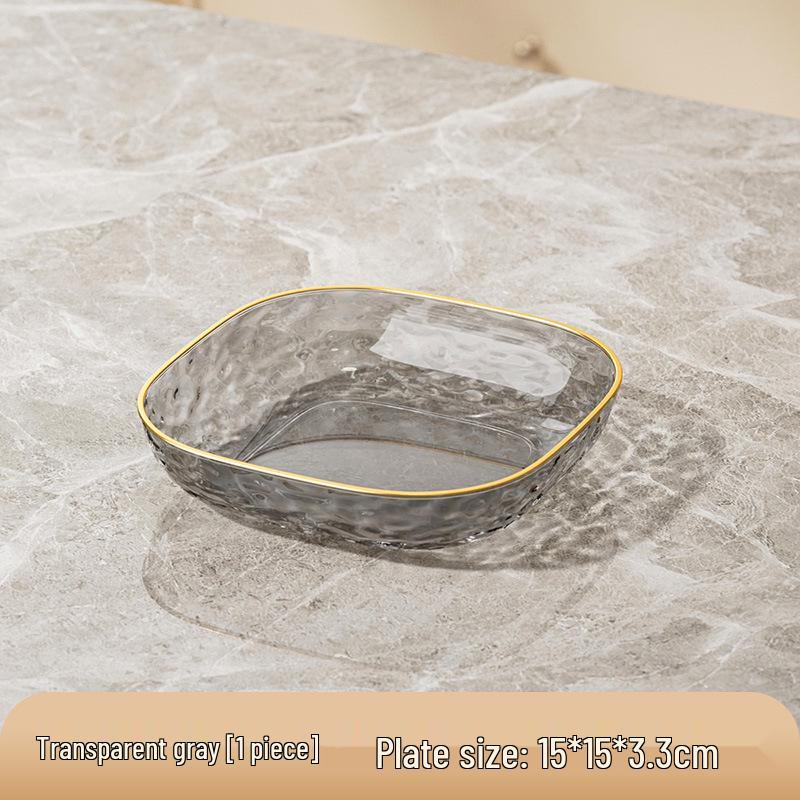 

Elegant Transparent Plastic Bone Dish for Home or Table Use