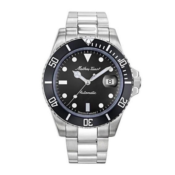

Mathey-Tissot Mathy Vintage Автоматические мужские часы из нержавеющей стали с черным циферблатом H901ATN чёрный