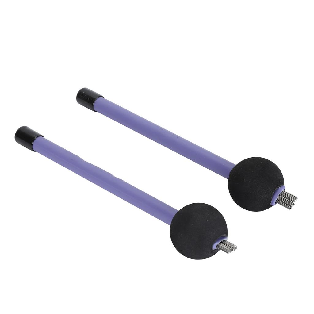 2PCS Drum Brushes High Carbon Steel Wire Brush Retractable Drumstick Brush Set for Percussion