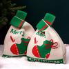 Christmas Gift Bag Knitted Xmas Tree Handbag Christmas Eve Party Favor Bag Reusable Gift Pouch for Festive Gift Packaging