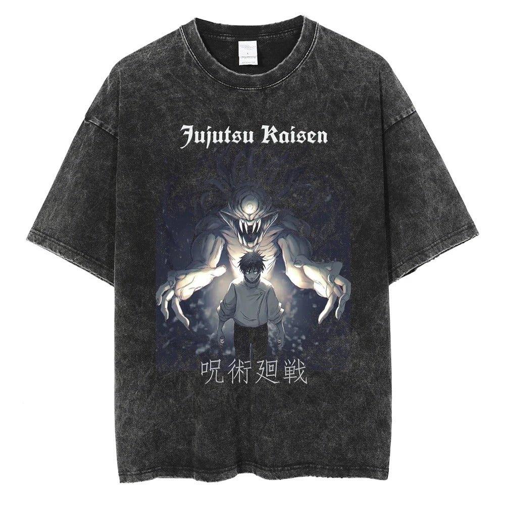 Jujutsu Kaisen Anime Tričko Satoru Gojo A Ryomen Sukuna Potisk Pánské Dámské Prané Bavlněné Trička Harajuku Vintage Tričko