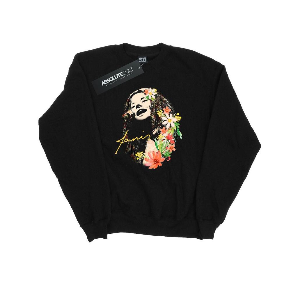 Janis Joplin Mens Floral Pattern Sweatshirt