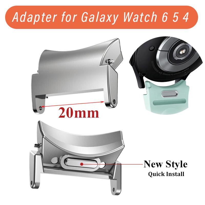 Quick Fit Adapter for Samsung Galaxy Watch 6 44mm 40mm 6 Classic 47mm 43mm Accessories Stainless Steel Connector 4/5/pro Band