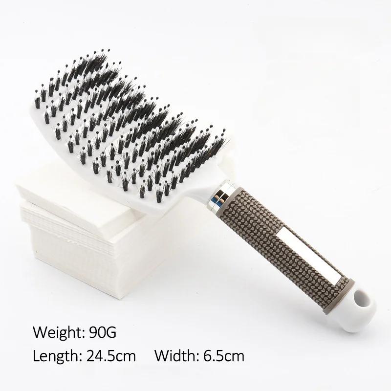 

1pc Magic Scalp Massage Hair Brush for Women - Professional Detangling Tool for Wet Curly Hair - Hairdressing Tool білий