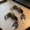16 mm Security Cam Lock Set with 2 Keys and 3 Different Lock Plates for Mailboxes, Doors, Cabinets, Drawers and Storage Lockers