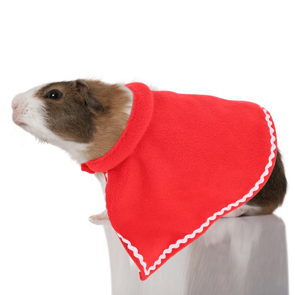 Pet Dog Cat Red Mantle Soft Costume Christmas Clothes for Rabbit Guinea Pig