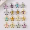 5pcs Cute Crystal Star Pendant Charms for Jewelry Making Earrings Bracelet Necklace DIY Handmade Accessories