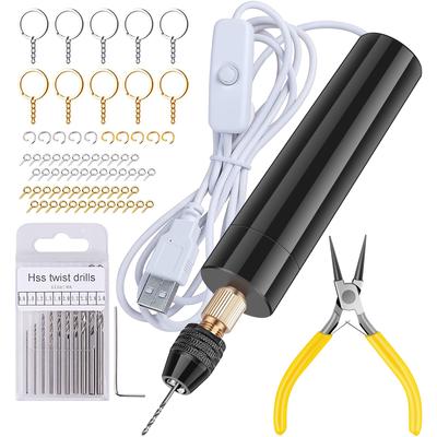 Handheld Mini Electric Drill DIY Electric USB Electric Drill Tools For Epoxy Resin Jewelry Making Wood Craft Engraving Pen Tool