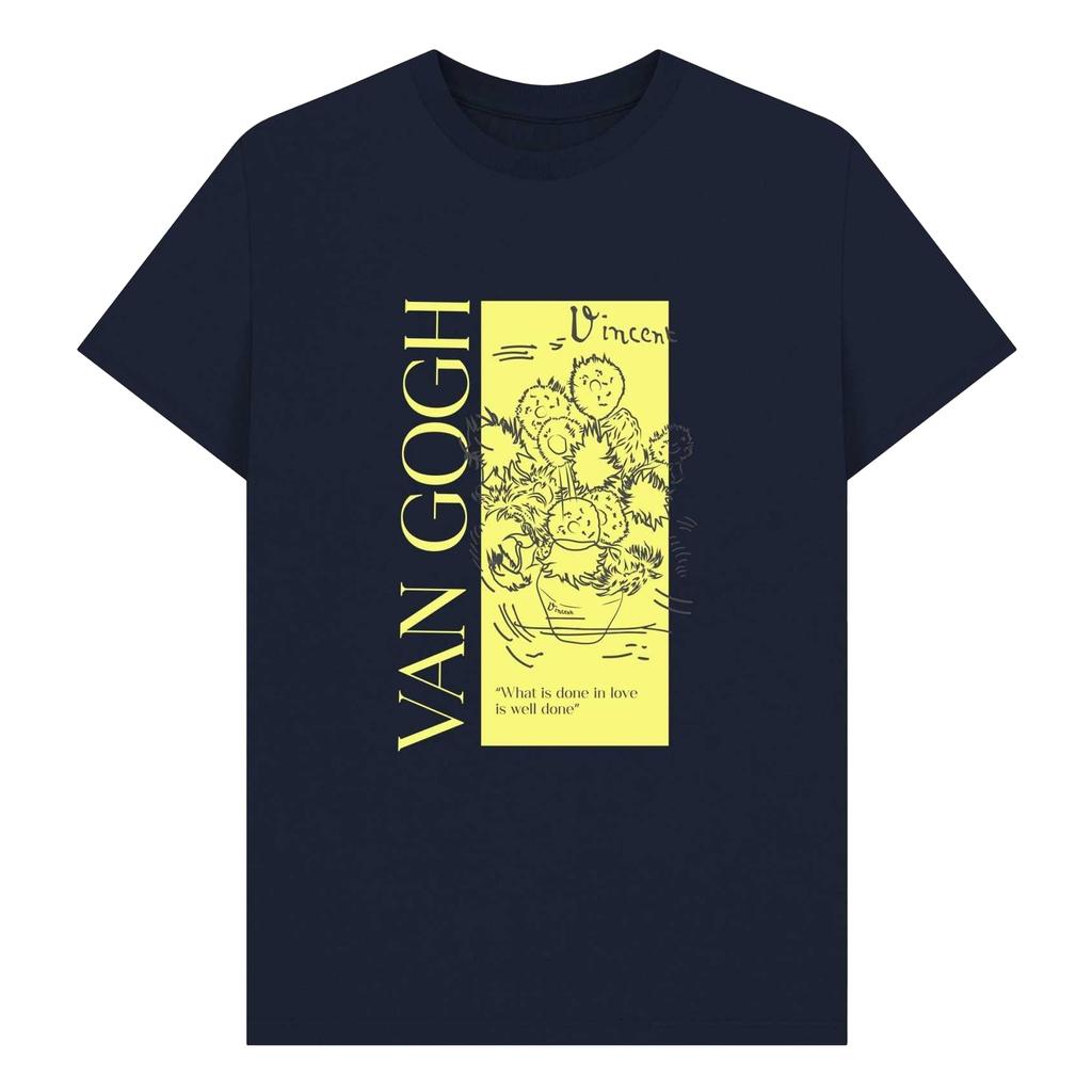 Apoh Unisex Adult Sunflowers Quote Vincent Van Gogh T-Shirt