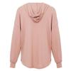 Autumn Winter Women Casual Solid Color Loose V Neck Hoodie Top Single Breasted Shirt