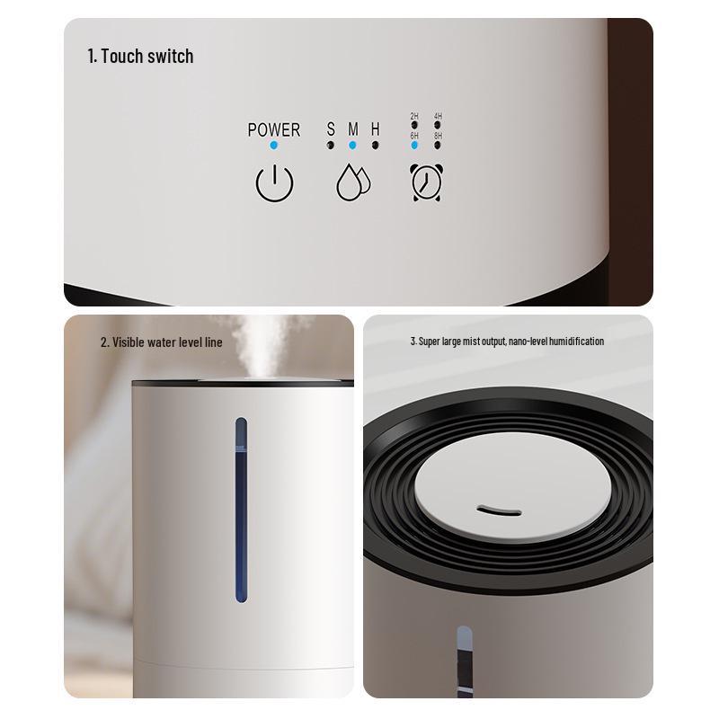 5L Large Capacity Humidifier for Home & Office with Touch Controls and Aroma Diffuser