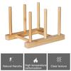 Kitchen Storage Rack Bamboo Anti-skid Plate Pot Lid Dish Bowl Drying Holder Organization Cutting Board Drainage Stand