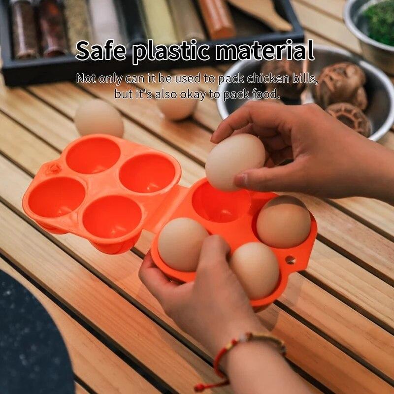 Outdoor 6 Egg Boxes Simulation Egg Tray Portable Camping Egg Protection Box Home Storage Box Fall-proof.