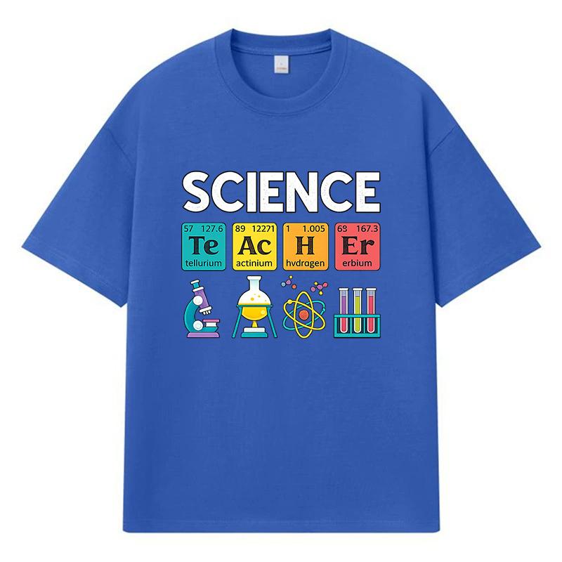 2026 Science Printed Graphic Streetwear Y2k Harajuku Clothes 100% Cotton T Shirt Casual Oversized Summer Men T-shirt