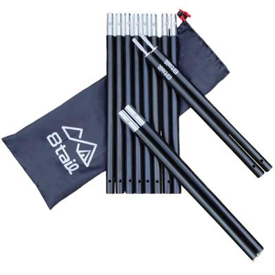 8tail KOKIZAMI POLE Aluminum Alloy 19mm Longest 204cm Compact Easy To Carry Anodized Tarp Pole Tent Pole Tent (1 Set (2 Pieces))