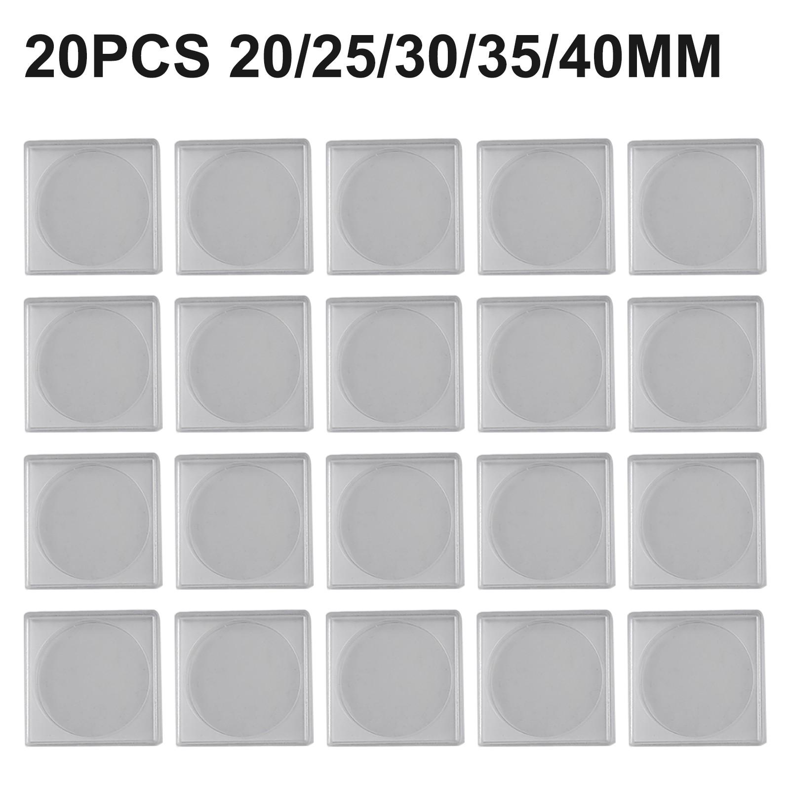 

Coin Capsule Case Coin Box Container Square Transparent 20/25/30/35/40mm