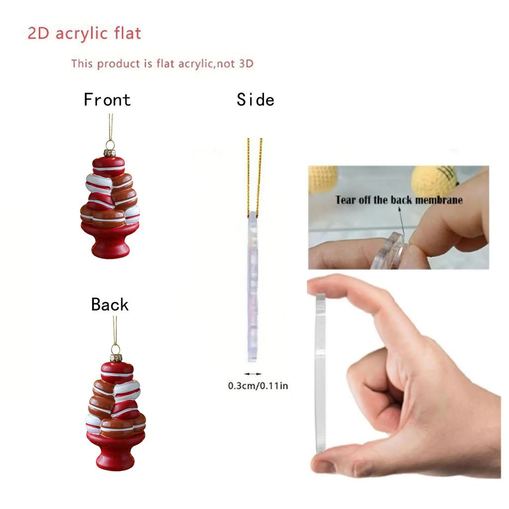 Plastic Christmas Pendants, Christmas Tree Ornaments, Decorations, Atmosphere Decoration Supplies