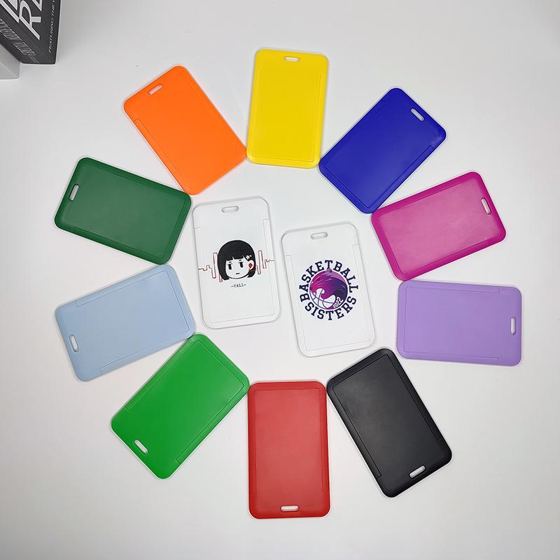 Cartoon-Colored ABS Plastic Slide-In Badge Holder for ID Cards