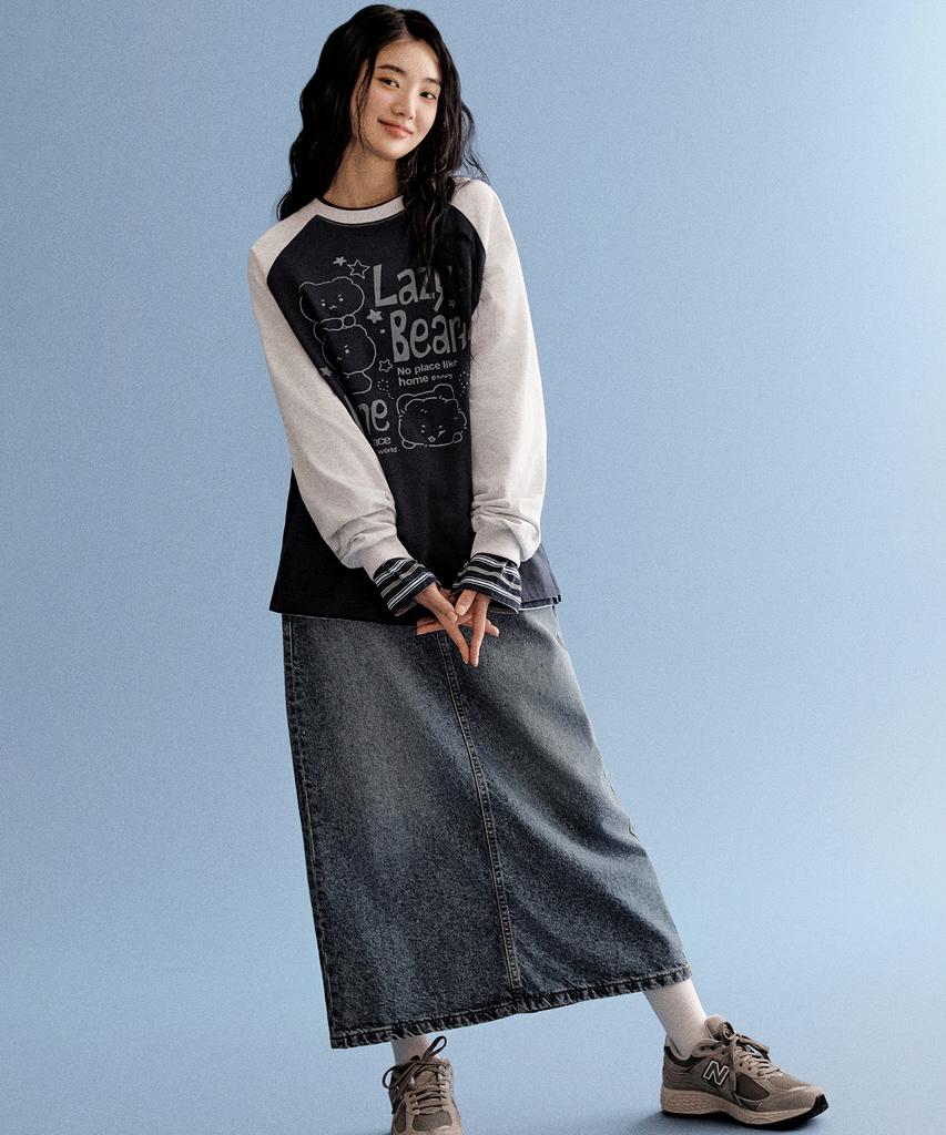 Seupao [Manggeureojin Gom] Long Sleeve T-Shirt (Navy)_Splag23U03