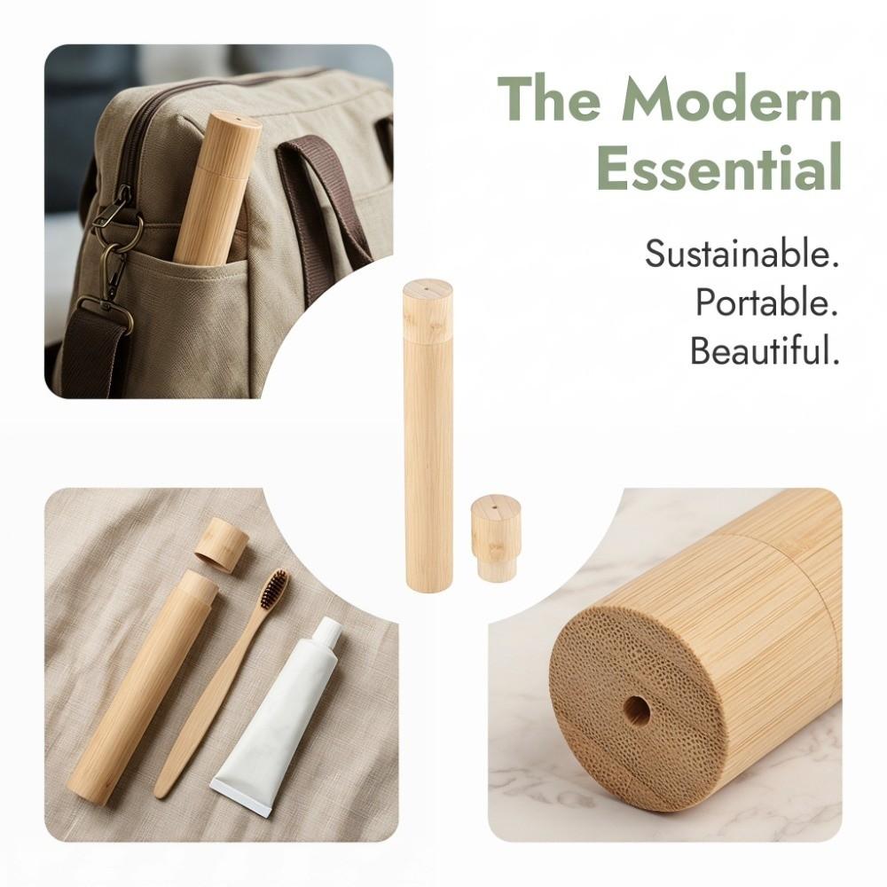 Eco Friendly Toothbrush Holder Bamboo Toothbrush Protect Box  Home Travel Camping