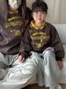 Korean Style Family Matching Autumn V-Neck Sweatshirts: Color Block for Mother-Son or Mother-Daughter
