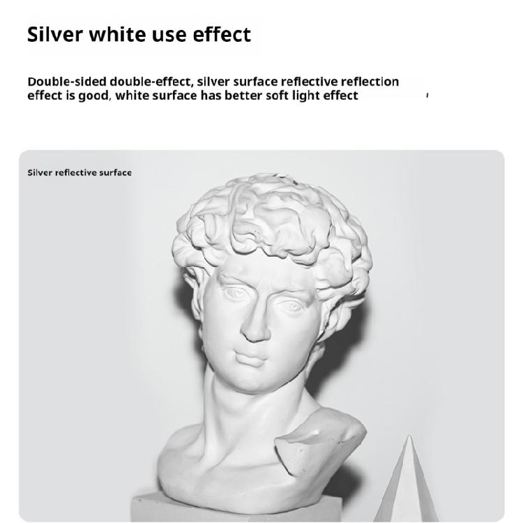 360 Degree Rotatable Flash Diffuser Silver Reflector Soft Box Reflector for Fashion Event Photography Elasticity Attachment