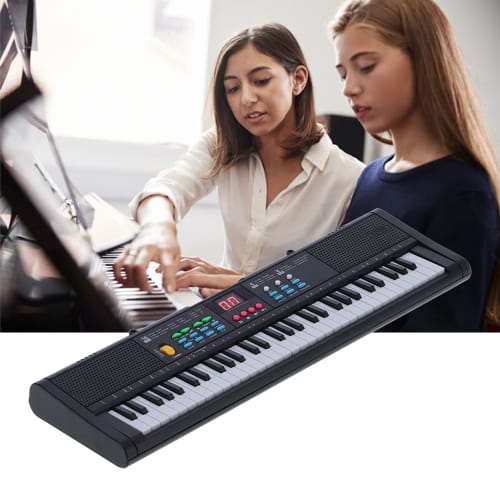 Luqeeg 61-Key Electronic Piano Instrument, Digital Music Piano with Speaker and Microphone, Musical Standard Key Piano Kit for Beginners, Adults, and