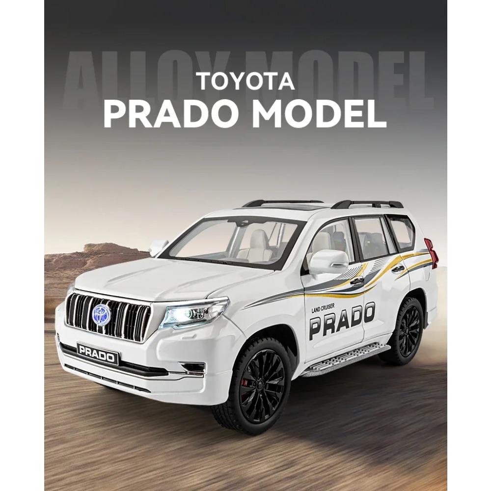 1/18 TOYOTA Land Cruiser Prado Off Road SUV Alloy Metal Car Model Diecasts Casting Sound and Light Car Toys for Children Vehicle
