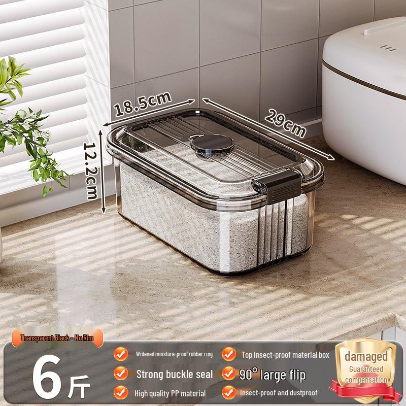 Food-Grade Sealed Rice Storage Bin: Insect & Moisture-Proof Container for Rice, Flour, Grains, Pet Food