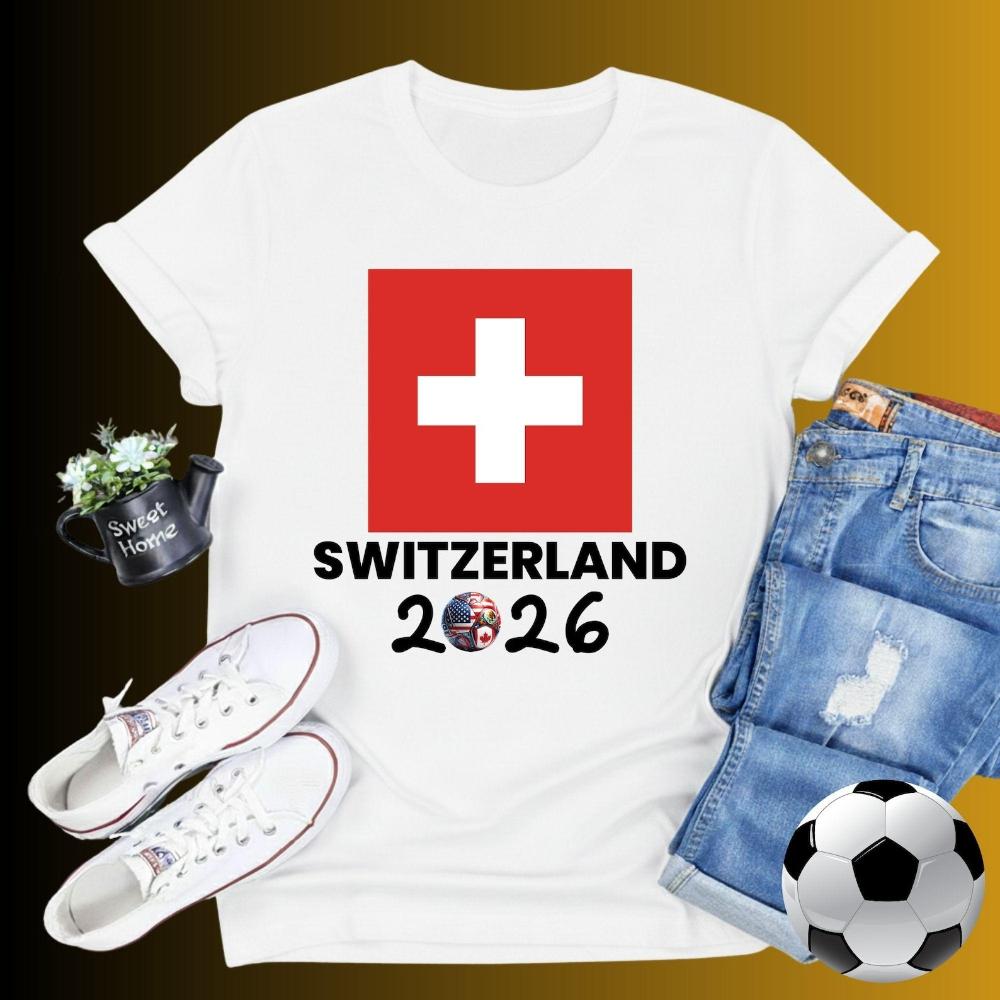 Switzerland 2026 Sports Fan Tee Swiss Football Lover Gift Men Women Apparel Soccer Player Supporter Wear Summer Cotton Tops