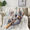 VIKAMA Adorable Koala Flannel Blanket Modern Style Soft Comfort Office Air-Conditioned Blanket Four-Season Use Home Decor