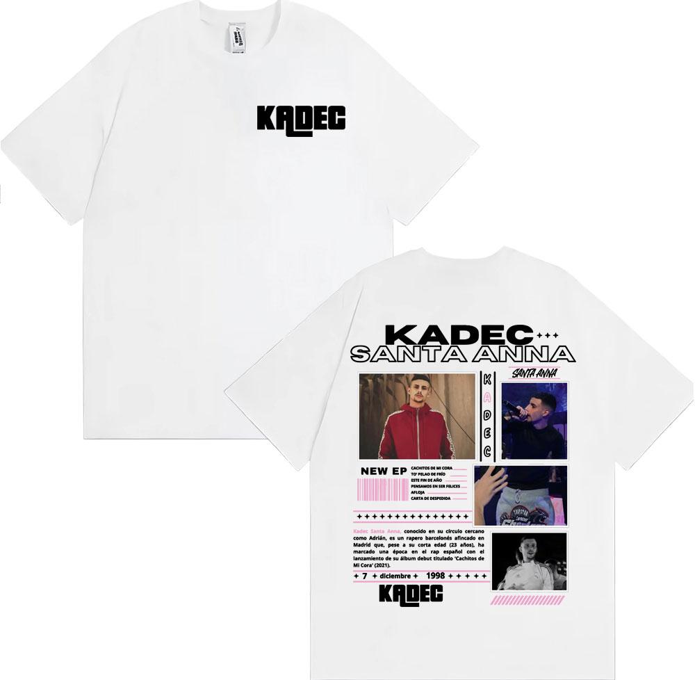 2025 Summer Rapper Kadec Santa Anna Tour Graphic Tshirt Men Retro Hiphop Fashion Tshirt Loose and Comfortable Oneck Tshirt
