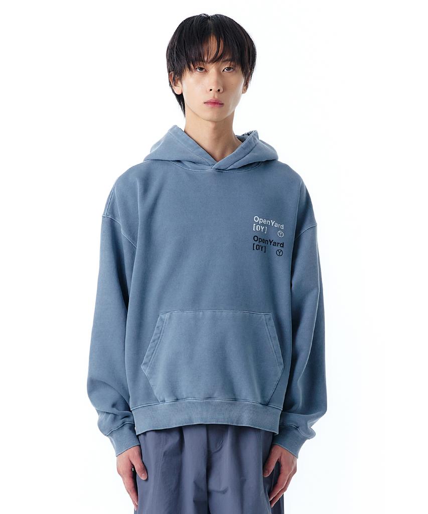 PIGMENT Typo Hoodie-Blue
