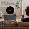 2000W Electric Convector Heater, Freestanding or Wall Mounted, Space Heater with Adjustable Thermostat, Timer, Grey