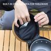 Camping Bowl Bag Waterproof Portable Divided Zippered Dishes Container Camping Travel Tableware Storage Bag For Hiking Barbecue