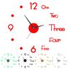 Yousheng Frameless Acrylic 3D Wall Clock Modern Non Ticking Silent DIY Home Office Bedroom Living Room Indoor Digital Analog Clock Decoration