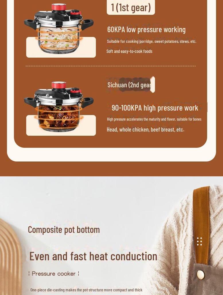 Explosionsgeschützter Schnellkochtopf aus deutschem Edelstahl 316, induktionskompatibel, großes Fassungsvermögen, lebensmittelecht.