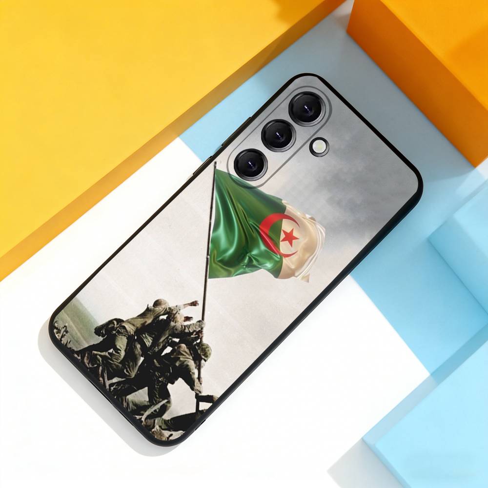 Algeria Flag Cool Phone Case For Samsung Galaxy A 73,72,51,53,52,71,22,5G,Note,J7,8,9 Soft Black Cover