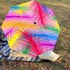 1PC Palm Leaves PatternAutomatic Open/Close Umbrella with Windproof, 8-Rib Sturdy Canopy, Durable Ribs, Fashionable Design, Outdoor Accessory, Fun Pri