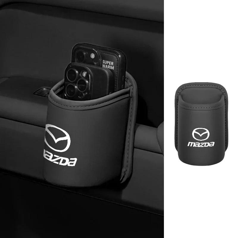 2025 Hot Leather Car Water Cup Holder Interior Drink Rack Organizer For Mazda 6 3 CX5 5 2 323 CX7 Demio Atenza MX30 CX3 CX9 MX5