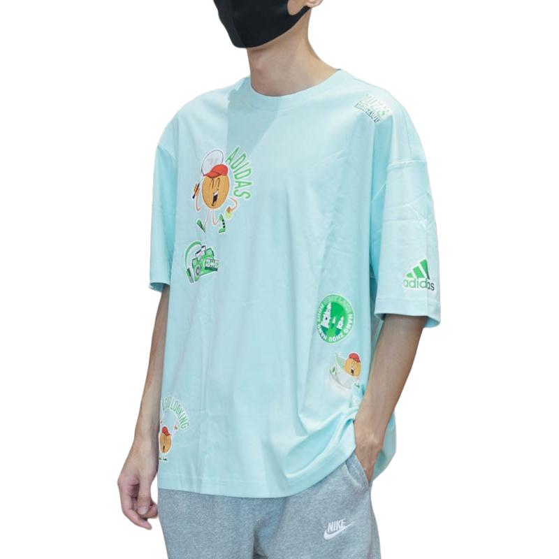 adidas T Shirt Unisex Light Teal JE0951