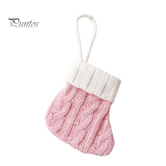 Xmas Tree Hanging Decorations Christmas Tableware Holder, Knitted Stockings Spoon Knife Fork Decorative Pendants for Trees Bag Fireplace, Tree,
