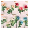 3Pcs Artificial Rose Flower Single Stem Fake Rose For Proposal Wedding Bouquet Home Party Table Centerpiece Decoration