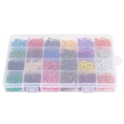 1200Pcs Gourd Pin 24-Color Alloy Safety Brooch Small Stitch Markers for Knitting Decoration