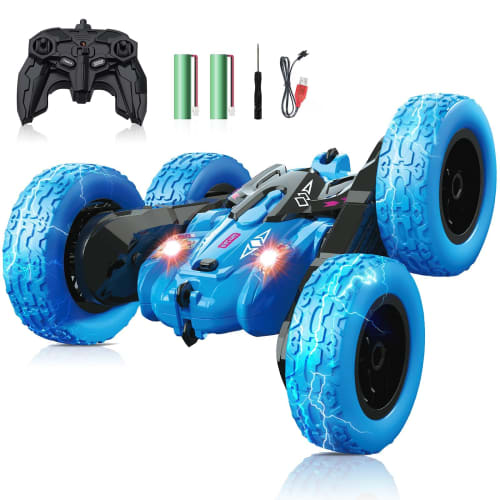 [2025 Upgraded Edition] Binoa RC Car for Kids, Stunt Car, 360-Degree Double-Sided Rolling Off-Road Vehicle, 2.4Ghz High-Sensitivity Wireless Remote Co