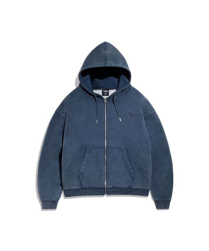 Fluke Essential Pigment Crop Zip-Up Hoodie Navy Fzt1038-Z