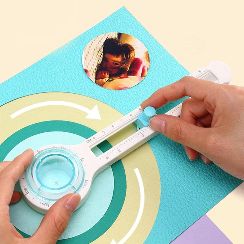Circular Paper Cutter Paper Round Trimmer Multifunctional Scrapbooking Tool for Paper Coupons Label Photo Cardstock